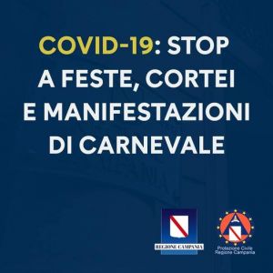 COVID-19: STOP A FESTE, CORTEI E MANIFESTAZIONI CARNEVALE