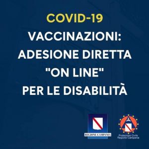 COVID-19, VACCINAZIONI: ADESIONE DIRETTA "ON LINE" PER LE DISABILITÀ