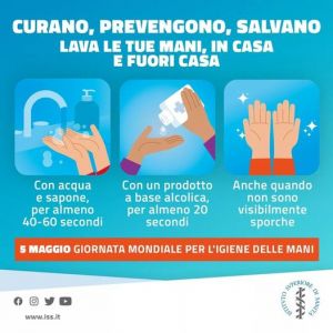 5 Maggio - Giornata mondiale per l'igiene delle mani.
