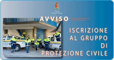 ISCRIZIONE AL GRUPPO COMUNALE VOLONTARI  DI PROTEZIONE CIVILE DI CAVA DE'TIRRENI  SQUADRE A.I.B.