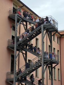 Prova di evacuazione scuola don Bosco di Corso Mazzini.