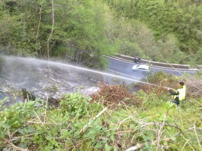 Incendio in localit&agrave; Tengana.