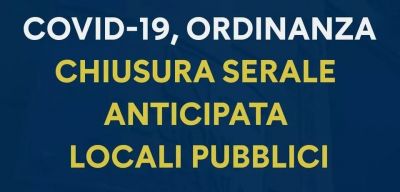COVID-19, LE NUOVE NORME  COVID-19, ORDINANZA REGIONALE  SU ORARI LOCALI PUBBLICI