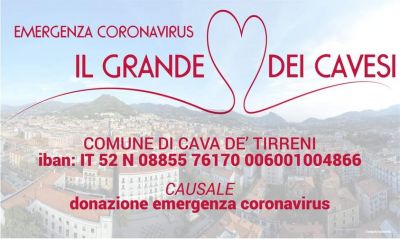 EMERGENZA CORONAVIRUS: IL GRANDE CUORE DEI CAVESI