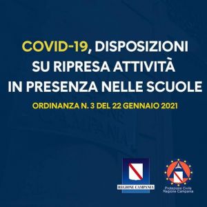 COVID-19, ORDINANZA: DISPOSIZIONI SU RIPRESA ATTIVIT&Agrave; IN PRESENZA NELLE SCUOLE