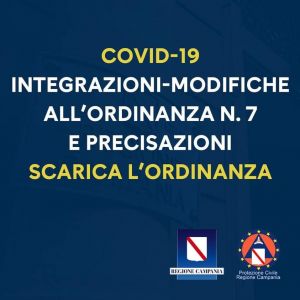 COVID-19, ORDINANZA n. 8 DELL'11 MARZO 2021