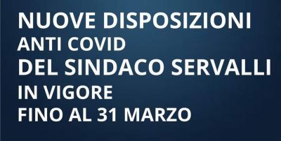 EMERGENZA COVID: ULTERIORI MISURE