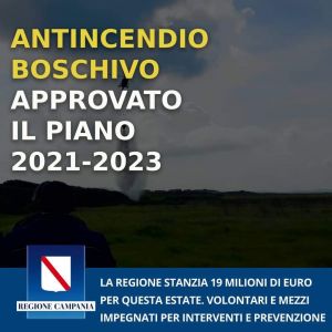 PROTEZIONE CIVILE, APPROVATO PIANO ANTINCENDIO BOSCHIVO 2021-2023