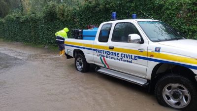 Allerta meteo - Protezione Civile in campo