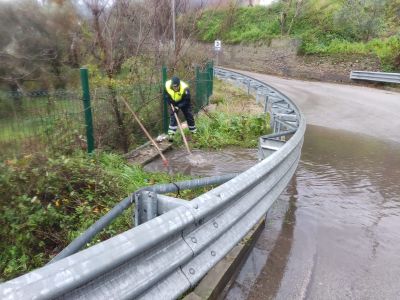 Ondata di maltempo, monitoraggio del territorio della Protezione Civile.