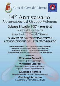 Consegna Attestati di Encomio Solenne e presentazione nuovo automezzo ed attrezzature - XIV&deg; anno di costituzione della Protezione Civile comunale.