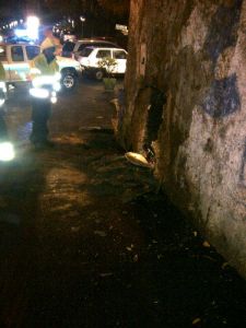 Controllo delle zone rosse da parte della Protezione Civile comunale, a seguito di allerta meteo.