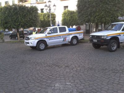 Il toyota presentato alla citt&agrave; acquistato con il contributo del Dipartimento Nazionale della Protezione Civile.