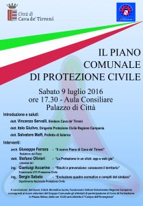 Presentazione del Piano comunale di Emergenza - XIII&deg; anno di costituzione della Protezione Civile comunale.